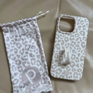 Loopy Case iPhone 15 Pro Max White Nude/Tan Leopard